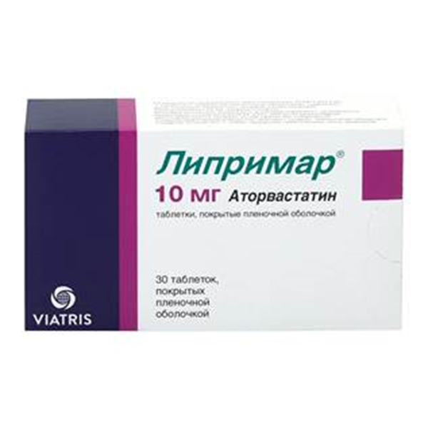 ЛИПРИМАР таб п/об 10мг 100 шт.