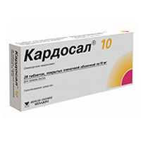 Кардосал 10 таб. п/пл. об. 10мг №28 Кардосал 10 таб. п/пл. об. 10мг №28