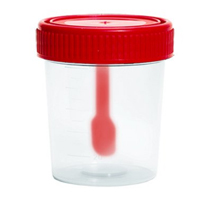 Контейнер КЛИНСА д/сбора биоматериалов 60мл стер. с ложкой шпат. и крышкой (инд.уп)